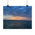 Sunset Ocean Bridge Matte Poster — Coastal Wall Art