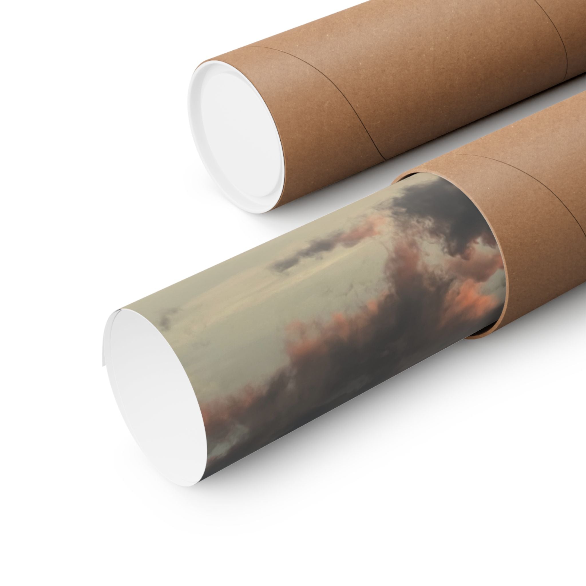 Sunset Clouds Matte Poster — Serene Sky Horizontal Wall Art