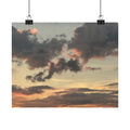 Sunset Clouds Matte Poster — Serene Sky Horizontal Wall Art