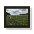 Daisy Meadow Landscape Framed Poster — Horizontal Wall Art