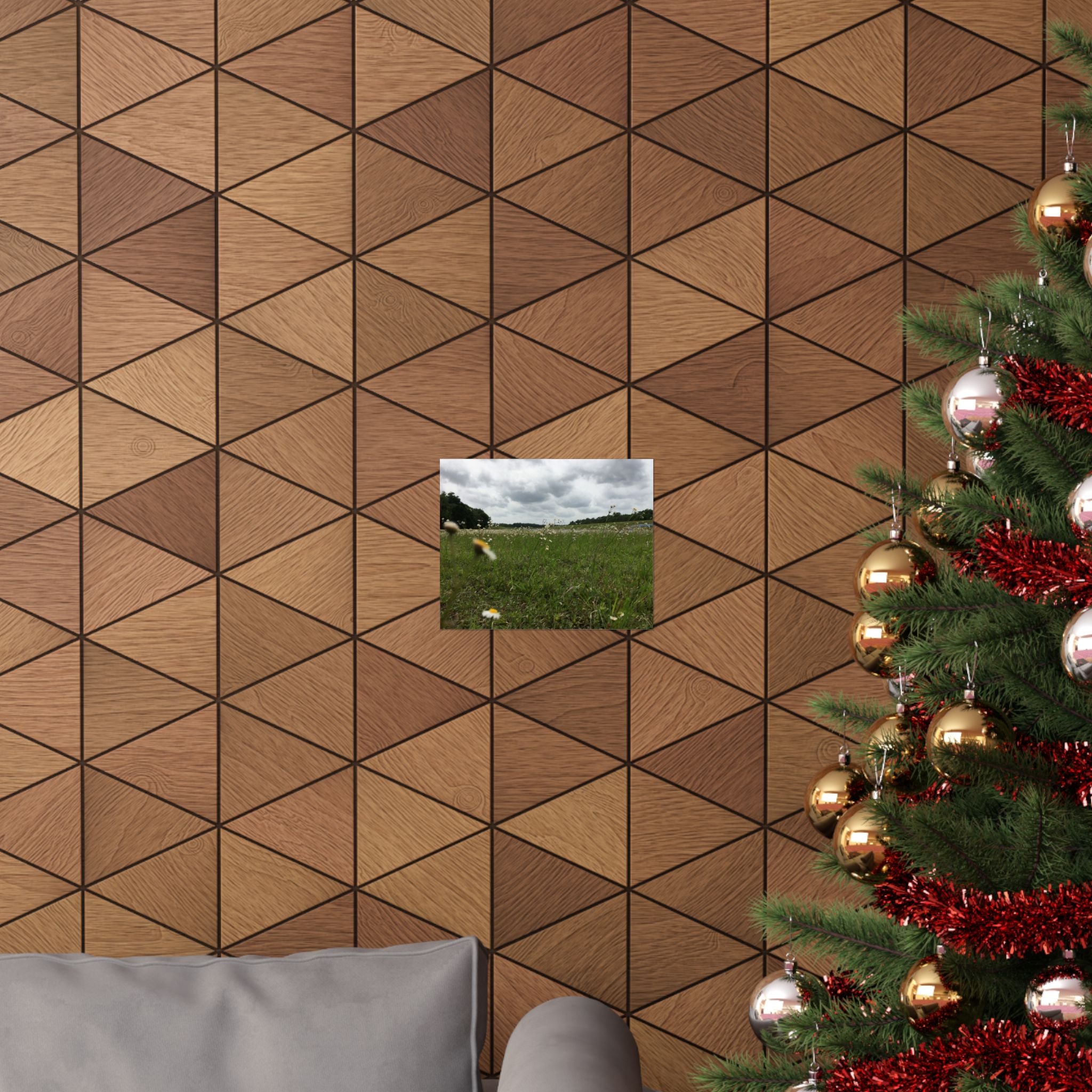 Wildflower Meadow Matte Poster — Horizontal Landscape Wall Art